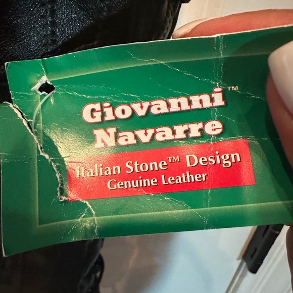 NWT Navarre Italian Stone Genuine Leather Vest Womens Lg Black Fringe Biker - Picture 7 of 9